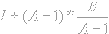 I&nbsp;+&nbsp;(A-1)&nbsp;*&nbsp;B&nbsp;/&nbsp;(A-1)